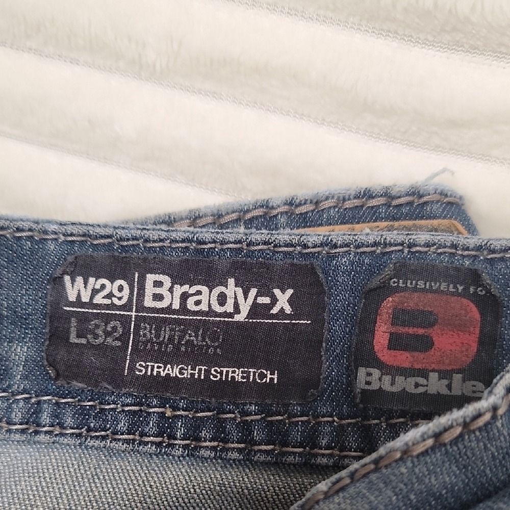 Buckle Brady-X Buffalo David Bitton‎ Men's Jeans W28 L32 Distressed Frayed Hem - Picture 9 of 15